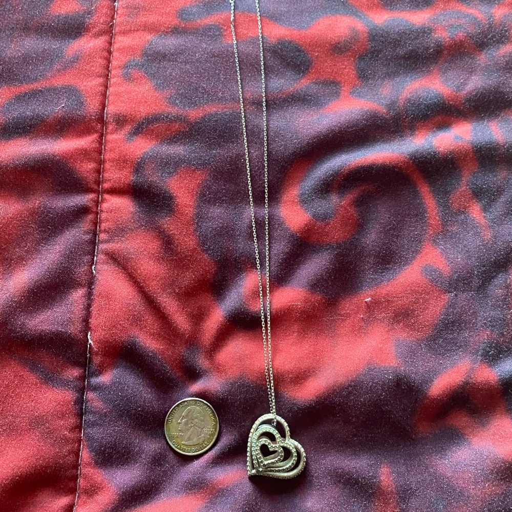Swarovski Silver Double Heart Necklace